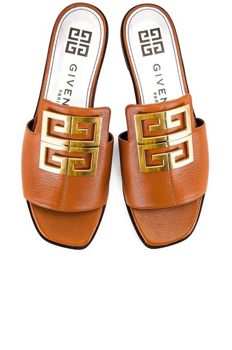 givenchy flat sandals in coated canvas|givenchy 4g flat mule sandals.